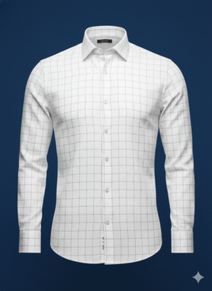 Gemini_Generated_Image_ed885bed885bed88 Someshwari Premium White Cotton Shirt Fabric for Men – Subtle Check Pattern (Unstitched)