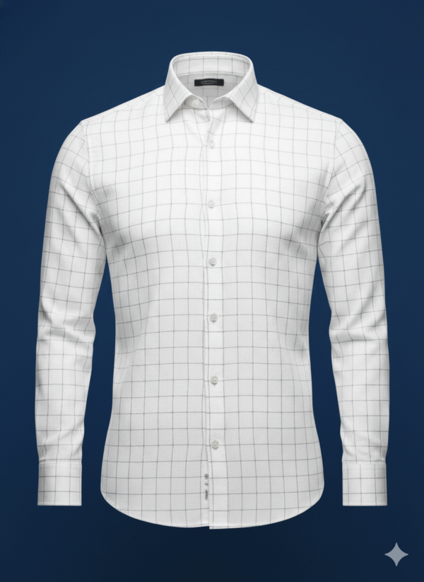 Gemini_Generated_Image_ed885bed885bed88 Someshwari Premium White Cotton Shirt Fabric for Men – Subtle Check Pattern (Unstitched)