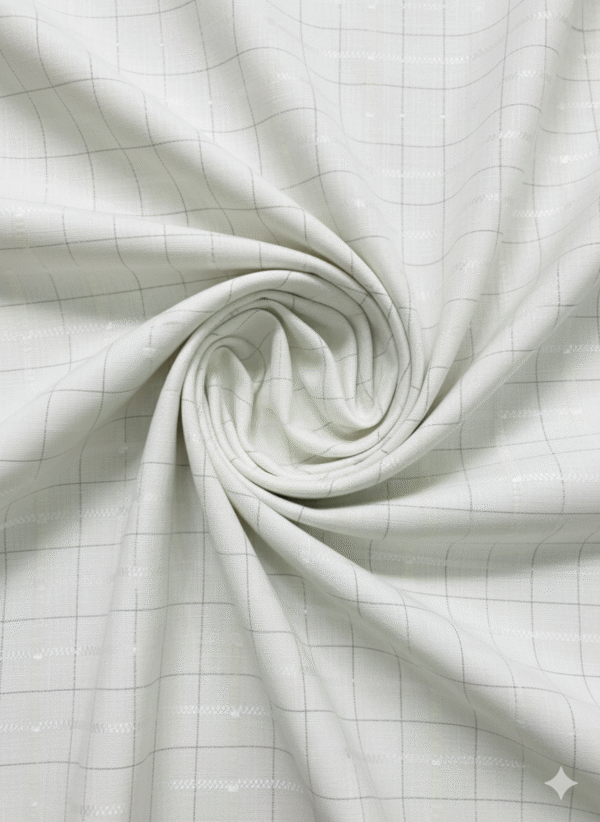 Gemini_Generated_Image_f12m5xf12m5xf12m Someshwari Premium White Cotton Shirt Fabric for Men – Subtle Check Pattern (Unstitched)